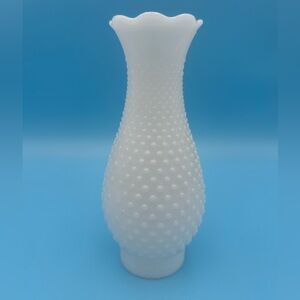 Vintage Milk Glass Hobnail Lamp Chimney Hurricane 10" Replacement Shade